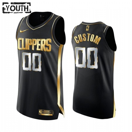 Dres Los Angeles Clippers Prilagođeni 2020-21 Crna Golden Edition Swingman - Dječji